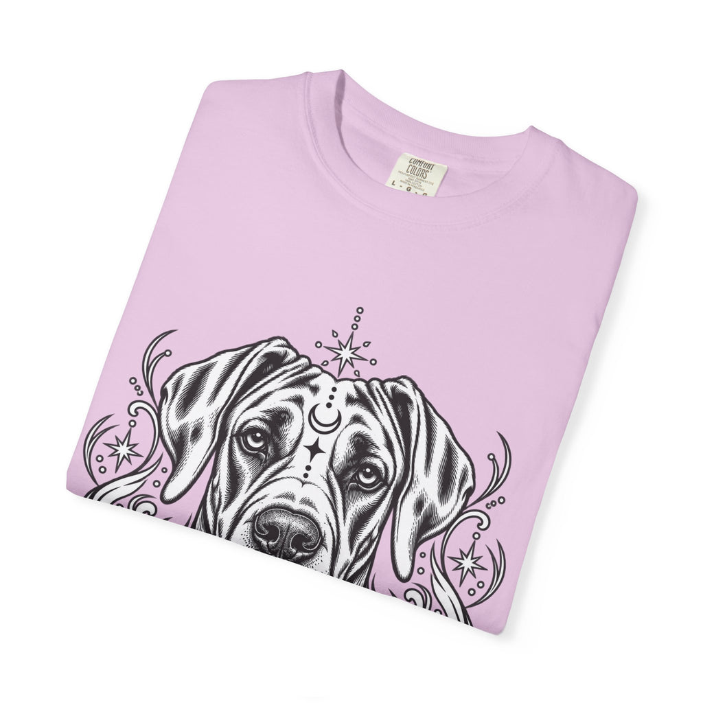 Mystical Wiredhaired Vizsla Line Art T-Shirt — Minimal Dog Portrait Tee