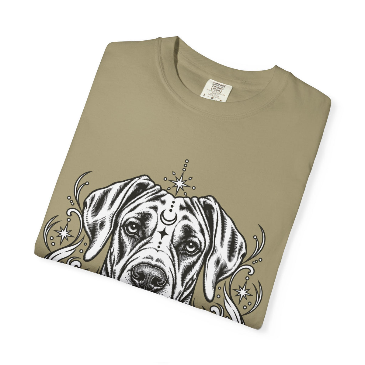 Mystical Wiredhaired Vizsla Line Art T-Shirt — Minimal Dog Portrait Tee