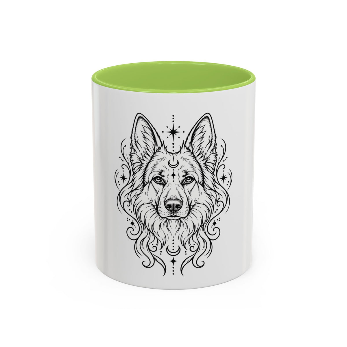 Copy of Mystical Pug Line Art Accent Coffee Mug – Mystical Dog Portrait 11/15oz