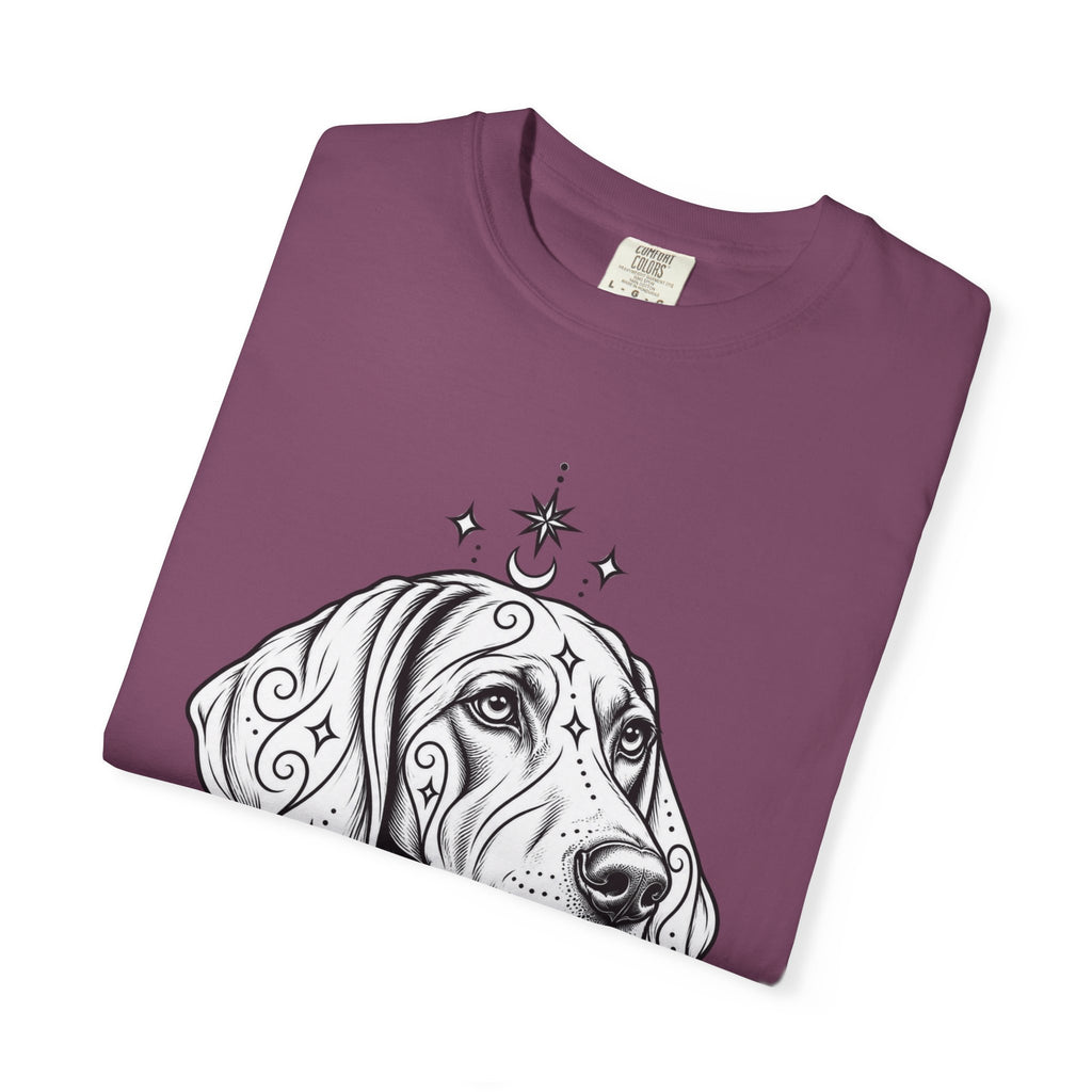 Mystical Weimaraner Line Art T-Shirt — Minimal Dog Portrait Tee