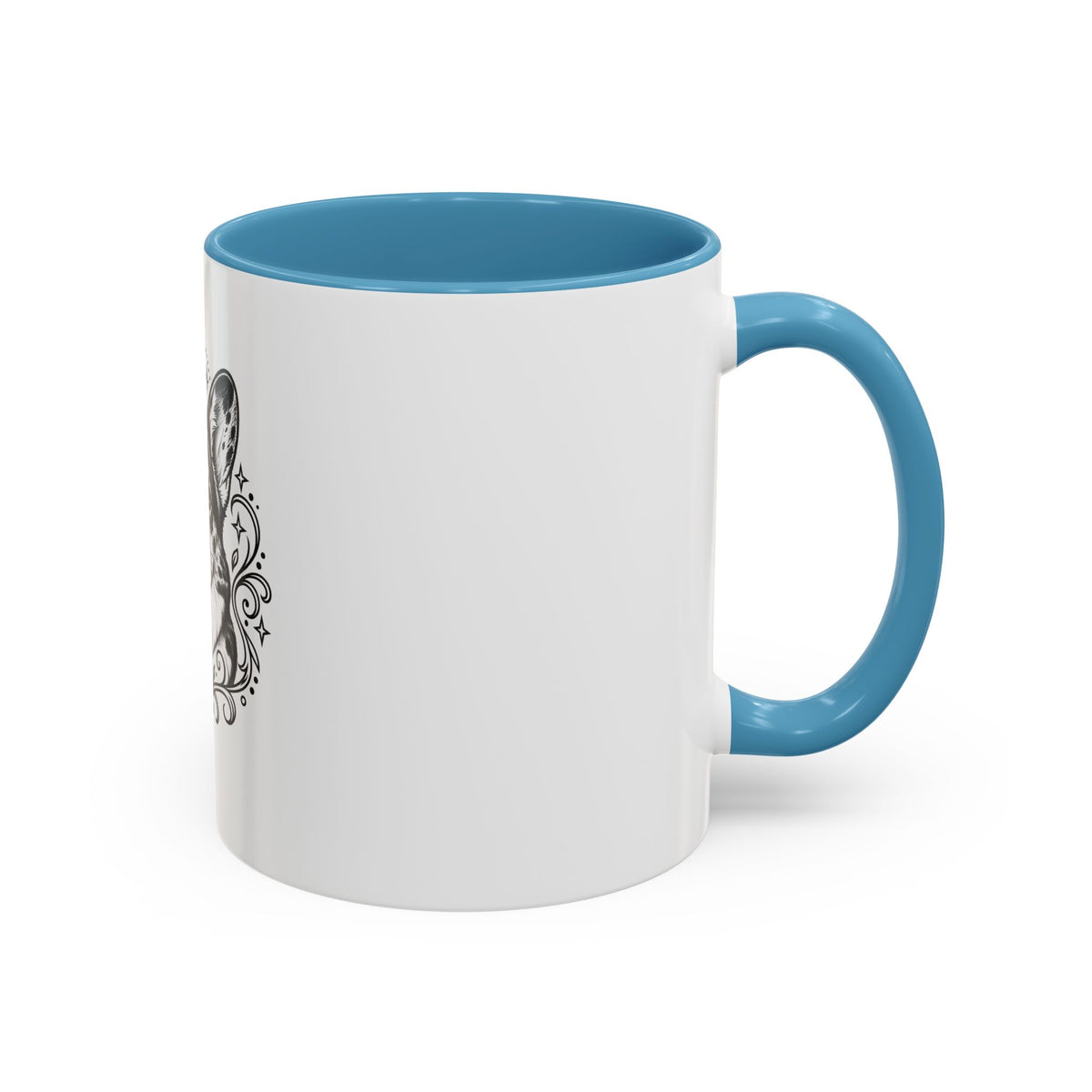 Mystical Cardigan Welsh Corgi Line Art Accent Coffee Mug – Mystical Dog Portrait 11/15oz