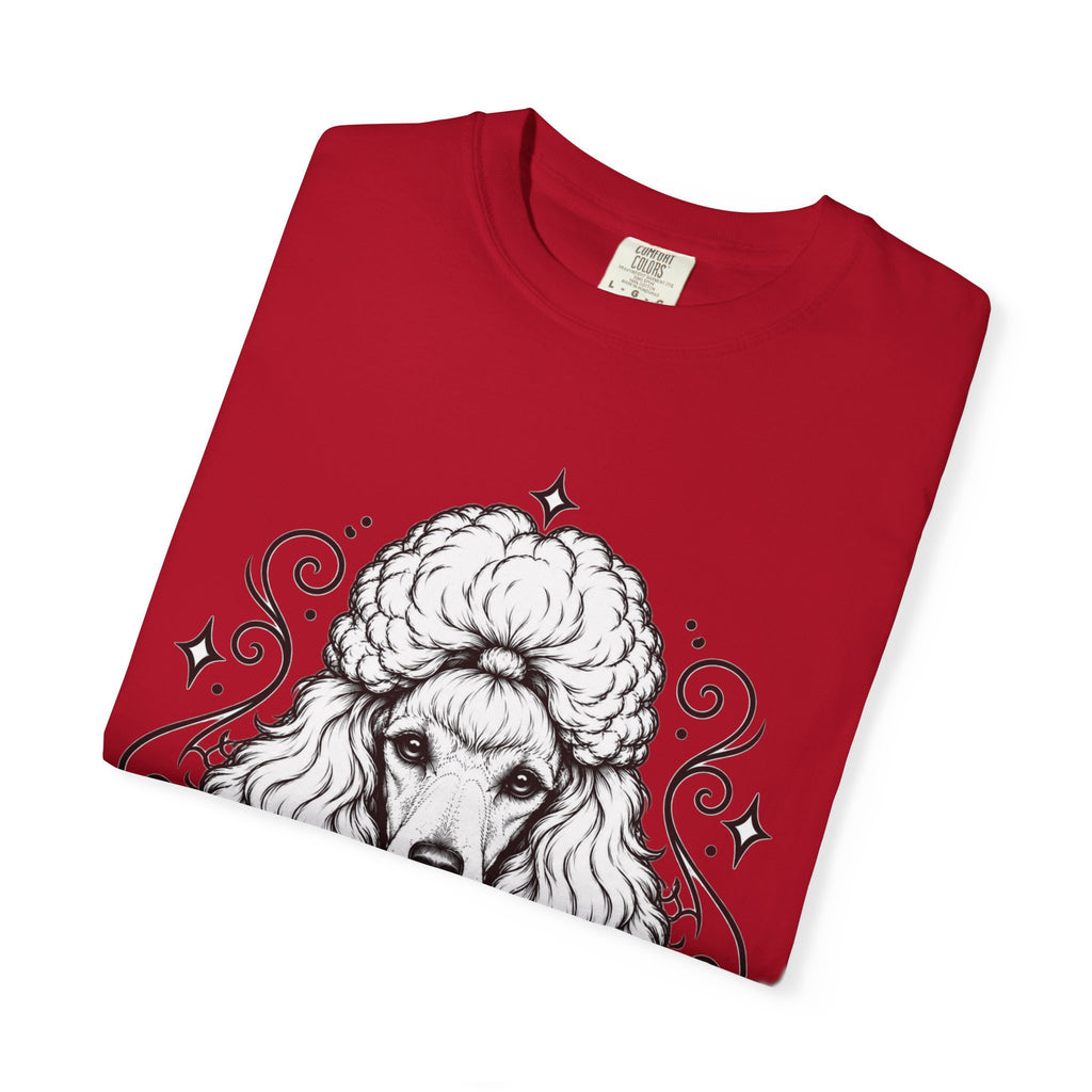 Mystical Miniature Poodle Line Art T-Shirt — Minimal Dog Portrait Tee