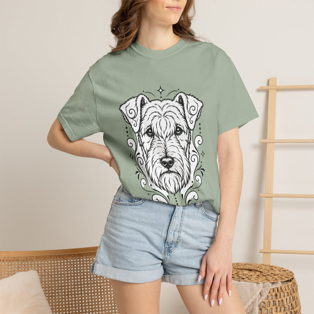 Mystical Lakeland Terrier Line Art T-Shirt — Minimal Dog Portrait Tee