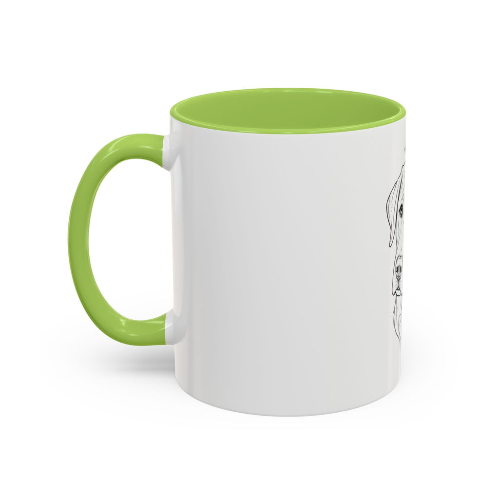 Mystical Labrador Retriever Line Art Accent Coffee Mug – Mystical Dog Portrait 11/15oz