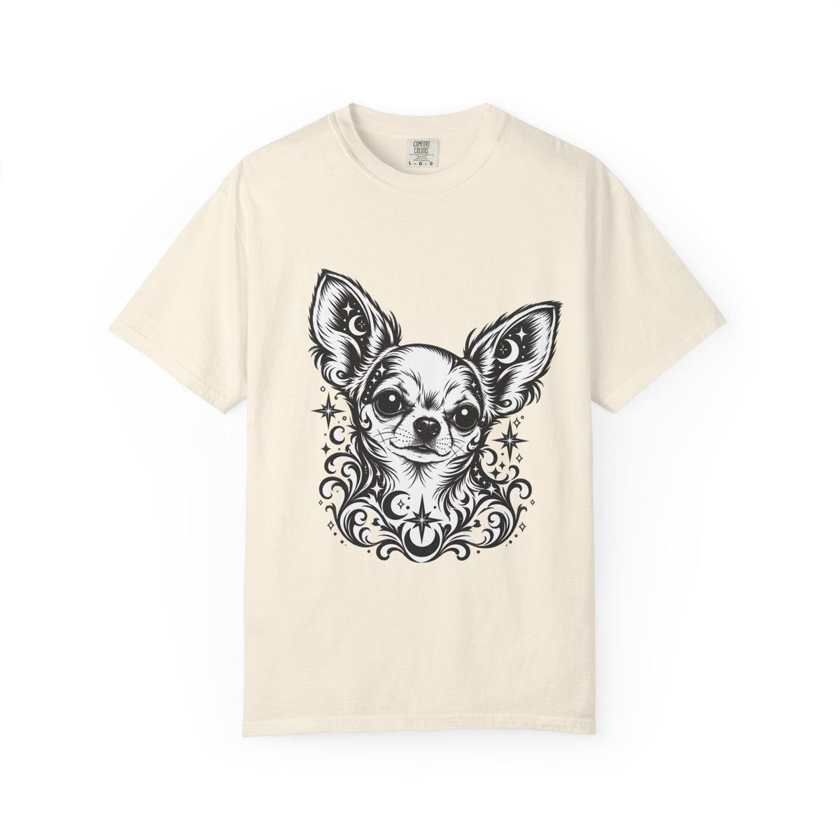 Mystical  Chihuahua SH Line Art T-Shirt — Minimal Dog Portrait Tee