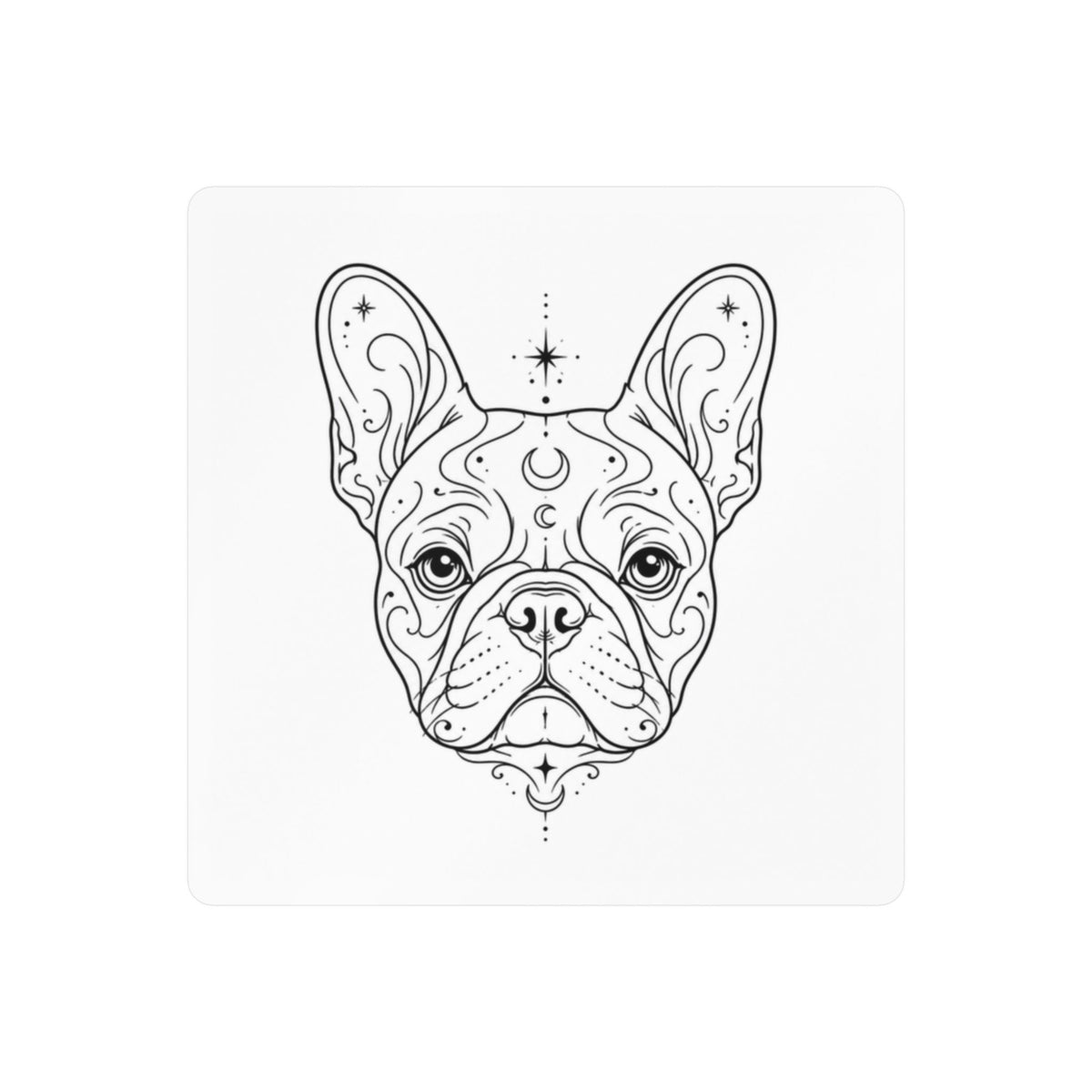 Mystical French Bulldog Mandala Sticker — Kiss-Cut Vinyl Decal