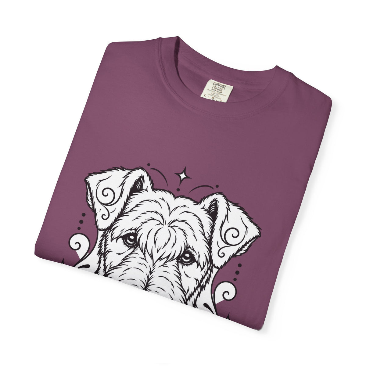 Mystical Lakeland Terrier Line Art T-Shirt — Minimal Dog Portrait Tee
