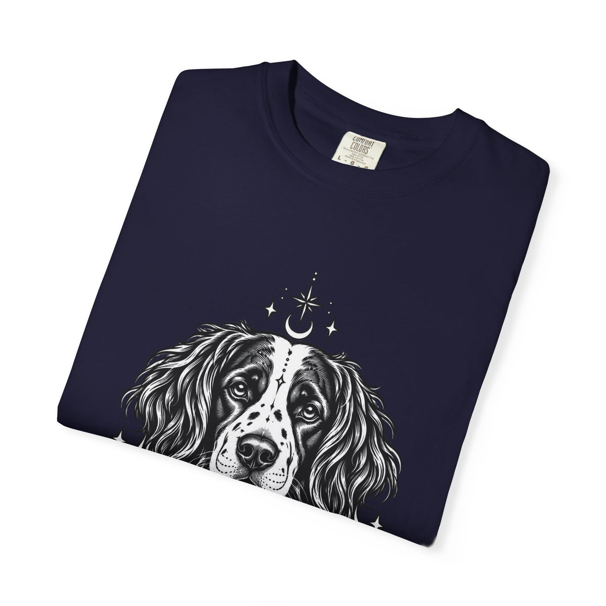 Mystical Stabyhoun Line Art T-Shirt — Minimal Dog Portrait Tee