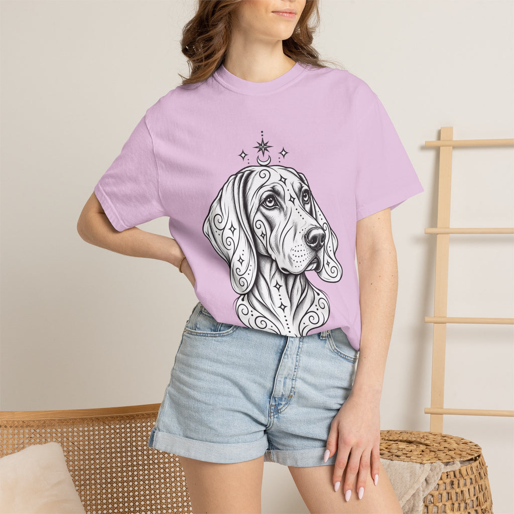 Mystical Weimaraner Line Art T-Shirt — Minimal Dog Portrait Tee