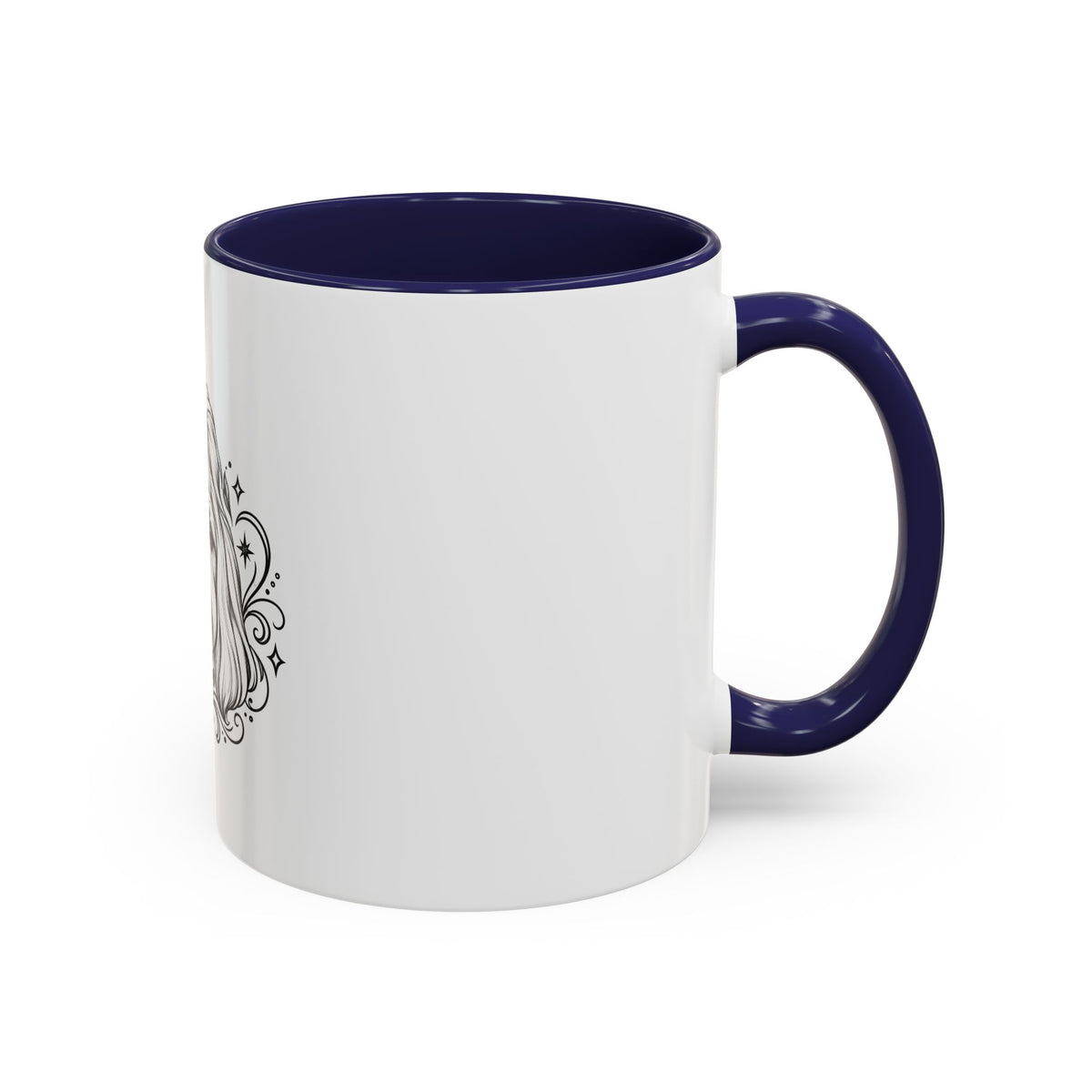 Mystical Shih Tzu Line Art Accent Coffee Mug – Mystical Dog Portrait 11/15oz