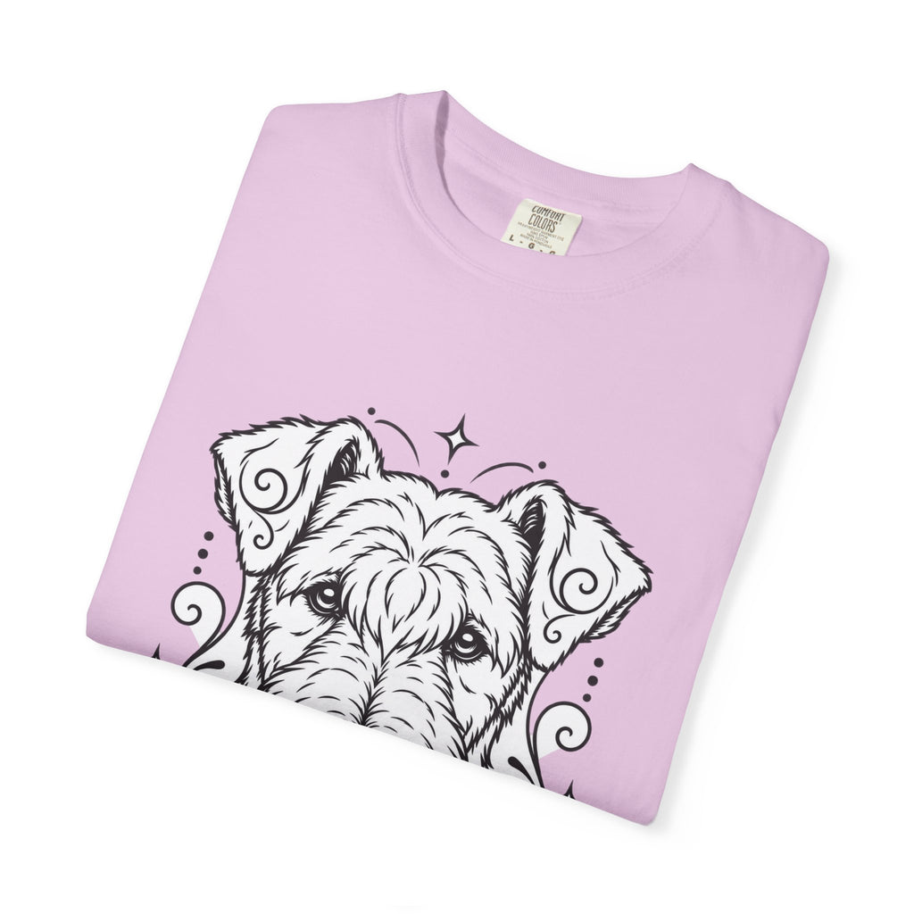 Mystical Lakeland Terrier Line Art T-Shirt — Minimal Dog Portrait Tee