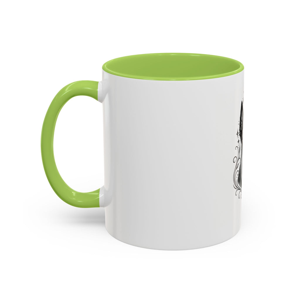 Mystical Scottish Terrier Line Art Accent Coffee Mug – Mystical Dog Portrait 11/15oz