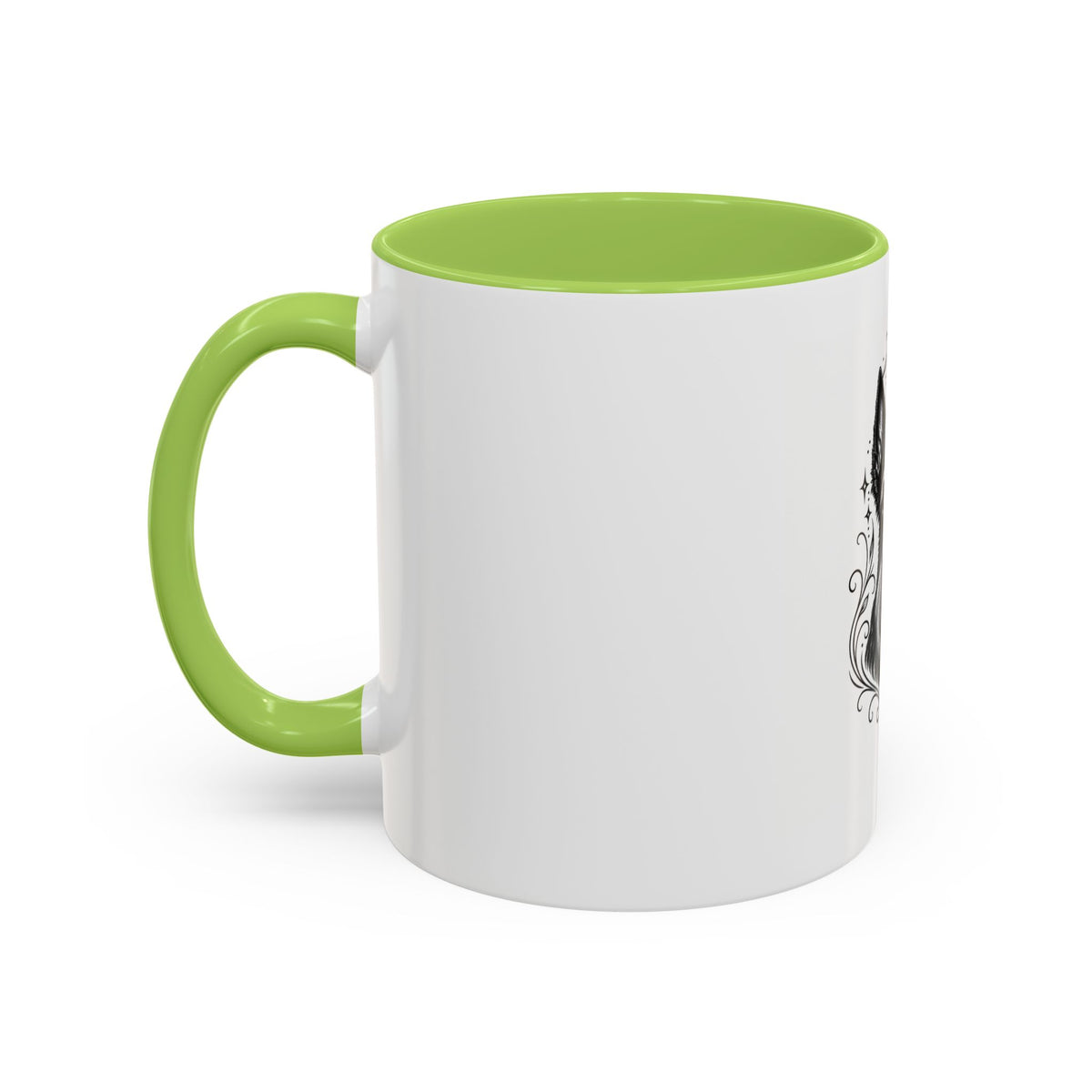 Mystical Scottish Terrier Line Art Accent Coffee Mug – Mystical Dog Portrait 11/15oz