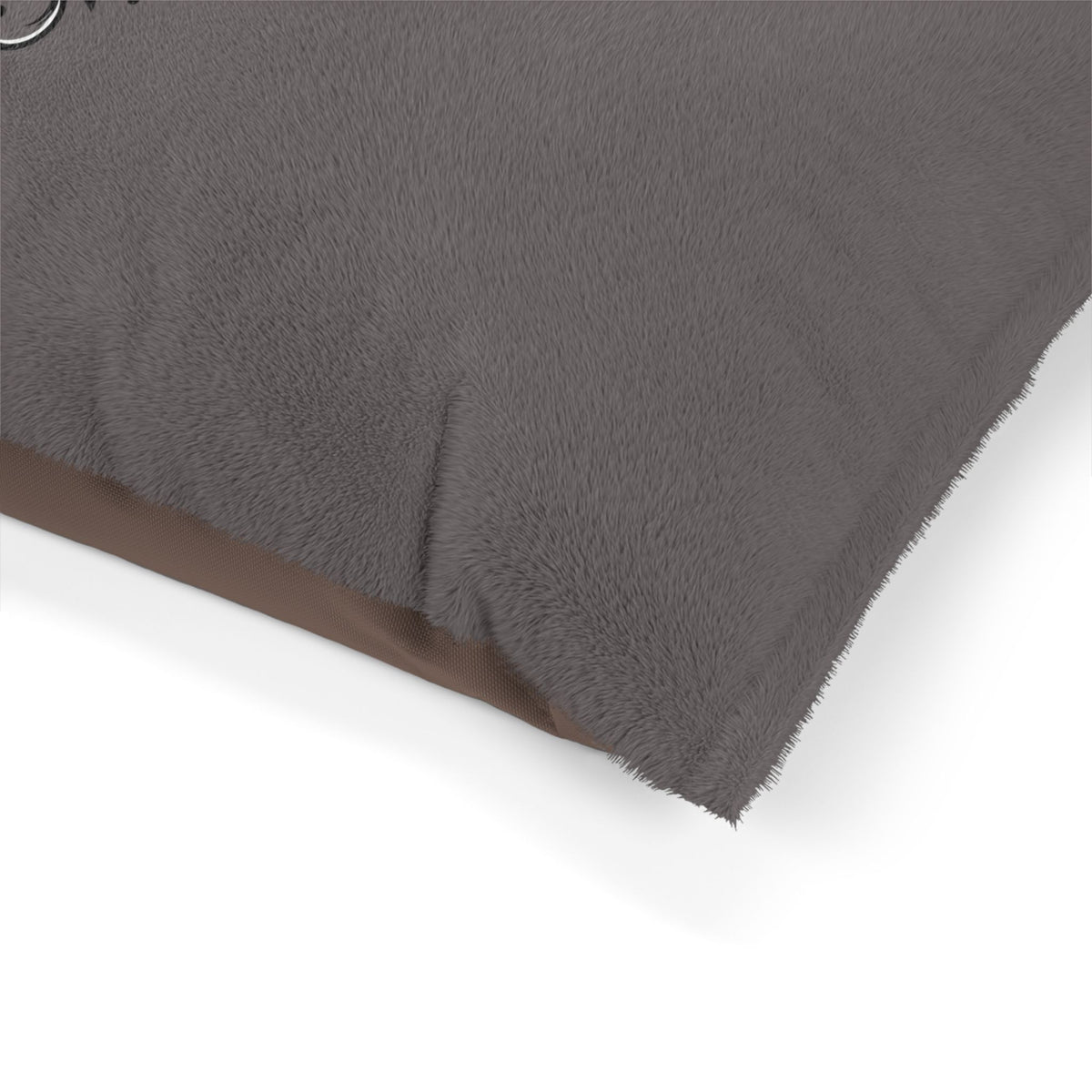 Best in Snooze Pet Bed — Plush Gray Dog & Cat Cushion with Royal Crest Design