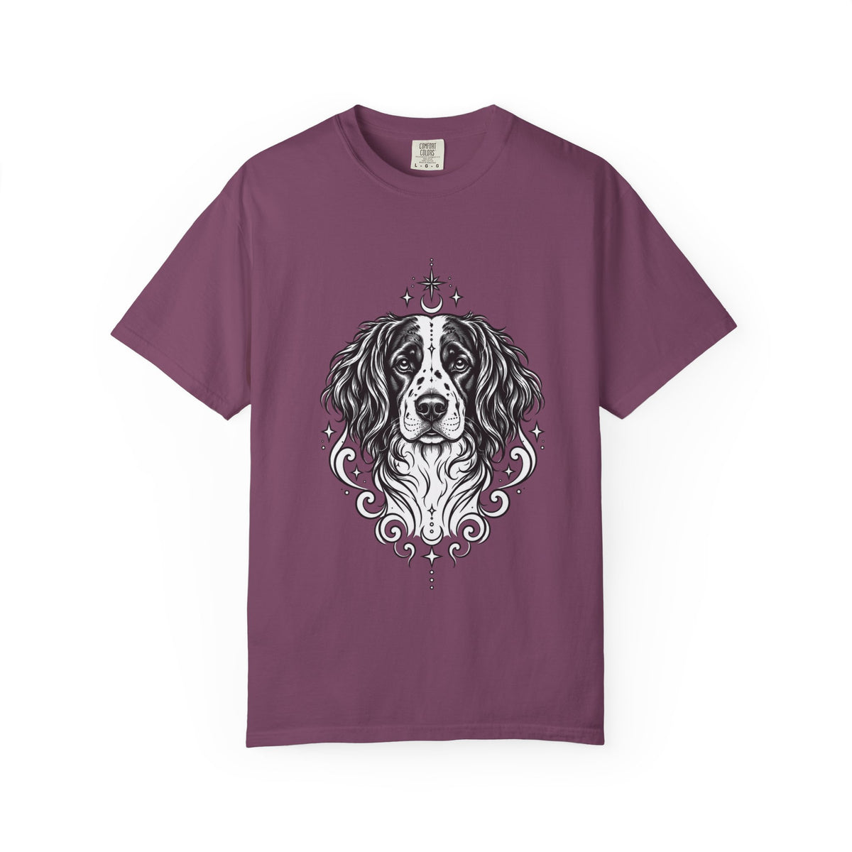 Mystical Stabyhoun Line Art T-Shirt — Minimal Dog Portrait Tee