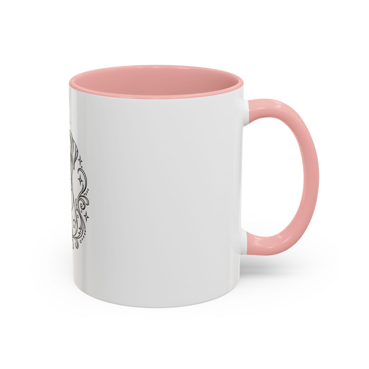 Mystical Boxer NE Line Art Accent Coffee Mug – Mystical Dog Portrait 11/15oz
