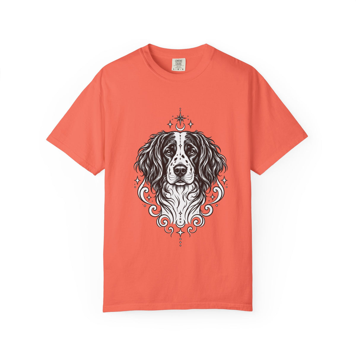 Mystical Stabyhoun Line Art T-Shirt — Minimal Dog Portrait Tee