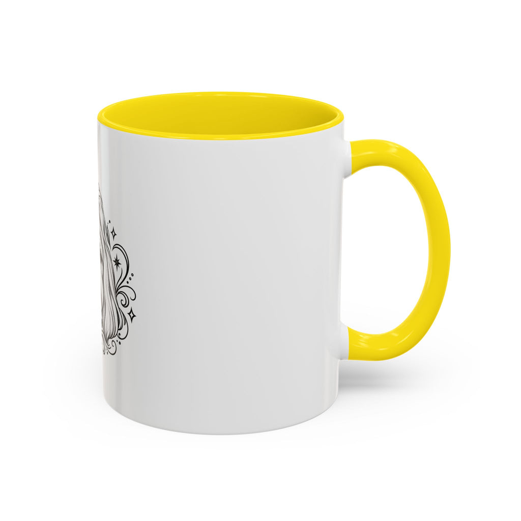 Mystical Shih Tzu Line Art Accent Coffee Mug – Mystical Dog Portrait 11/15oz
