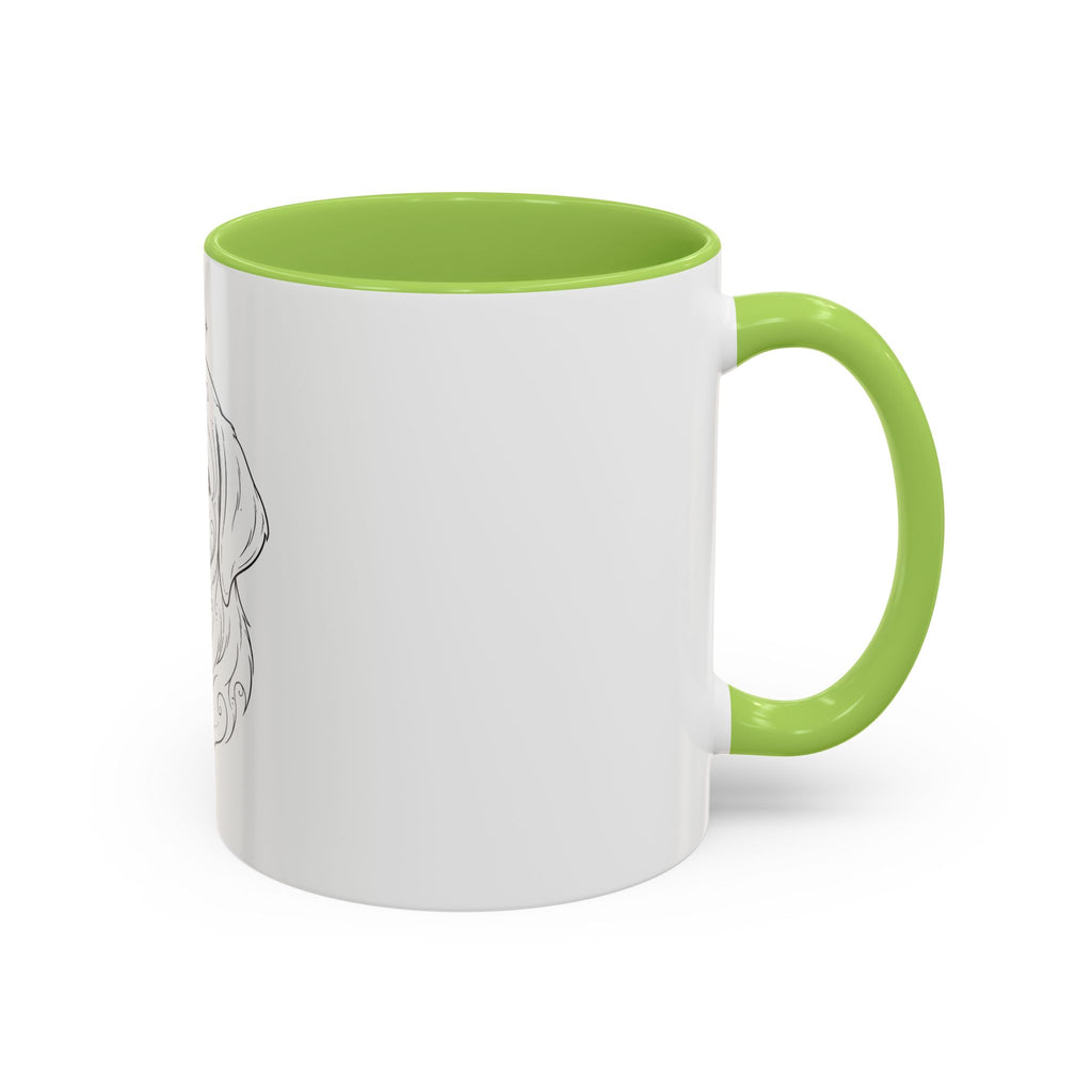 Mystical Labrador Retriever Line Art Accent Coffee Mug – Mystical Dog Portrait 11/15oz