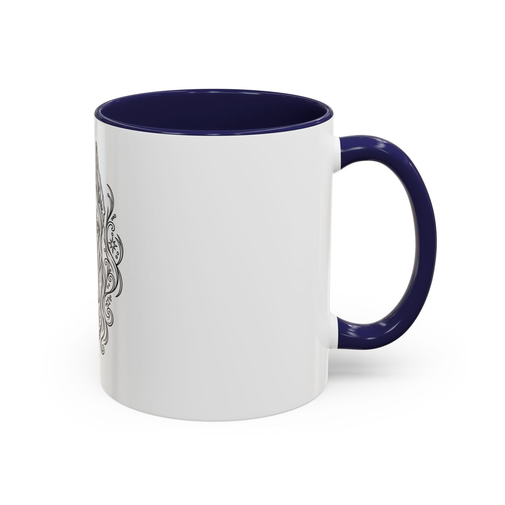 Mystical Great Dane CE Line Art Accent Coffee Mug – Mystical Dog Portrait 11/15oz