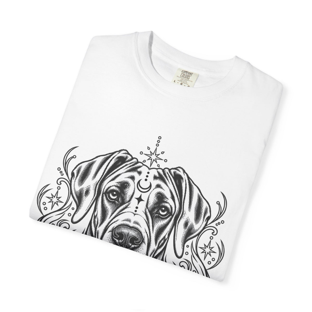 Mystical Wiredhaired Vizsla Line Art T-Shirt — Minimal Dog Portrait Tee
