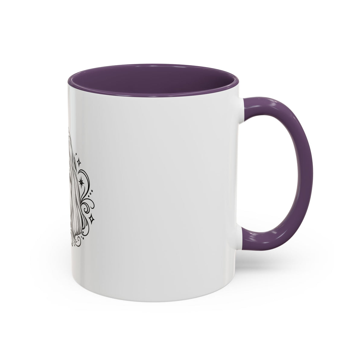 Mystical Shih Tzu Line Art Accent Coffee Mug – Mystical Dog Portrait 11/15oz