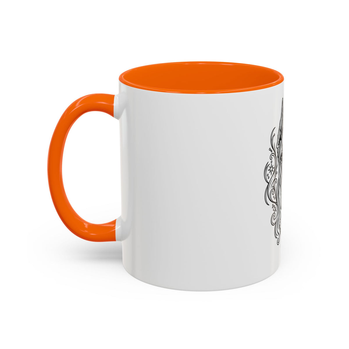 Mystical Great Dane CE Line Art Accent Coffee Mug – Mystical Dog Portrait 11/15oz