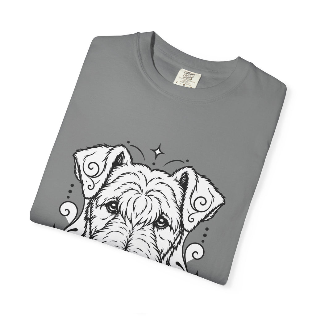Mystical Lakeland Terrier Line Art T-Shirt — Minimal Dog Portrait Tee