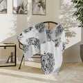 Mystical Irish Wolfhound Minimalist Velveteen Microfiber Blanket — Soft Neutral Pet Portrait Throw
