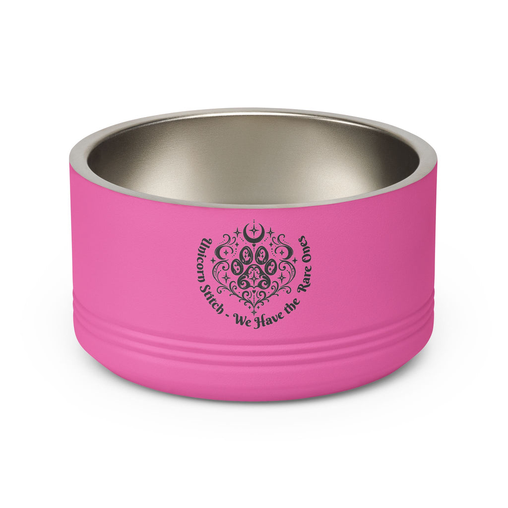 Pet Bowl - "Rally Training Made Me Hungry" Designer 18oz Stainless Steel Pet Food Bowl