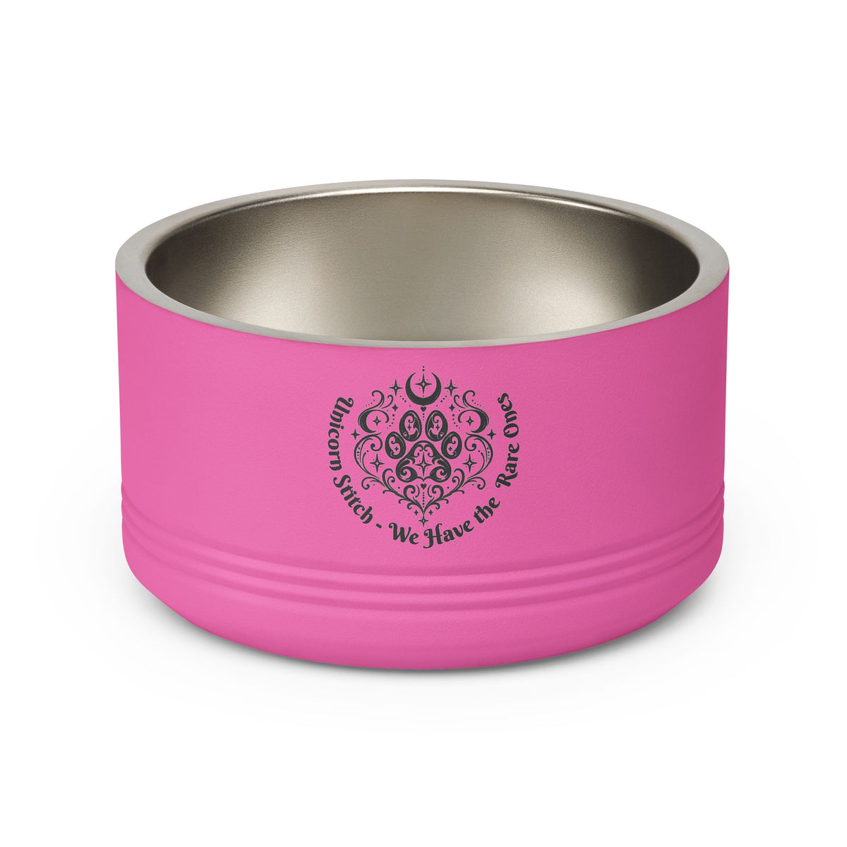 Pet Bowl - "Rally Training Made Me Hungry" Designer 18oz Stainless Steel Pet Food Bowl