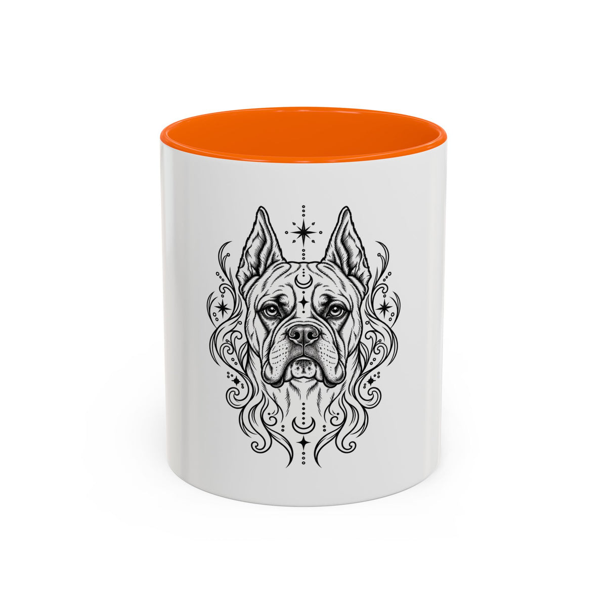 Copy of Mystical White Swiss Shepherd Line Art Accent Coffee Mug – Mystical Dog Portrait 11/15oz