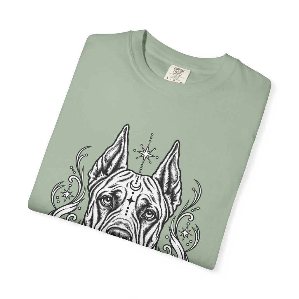 Mystical Great Dane CE Line Art T-Shirt — Minimal Dog Portrait Tee