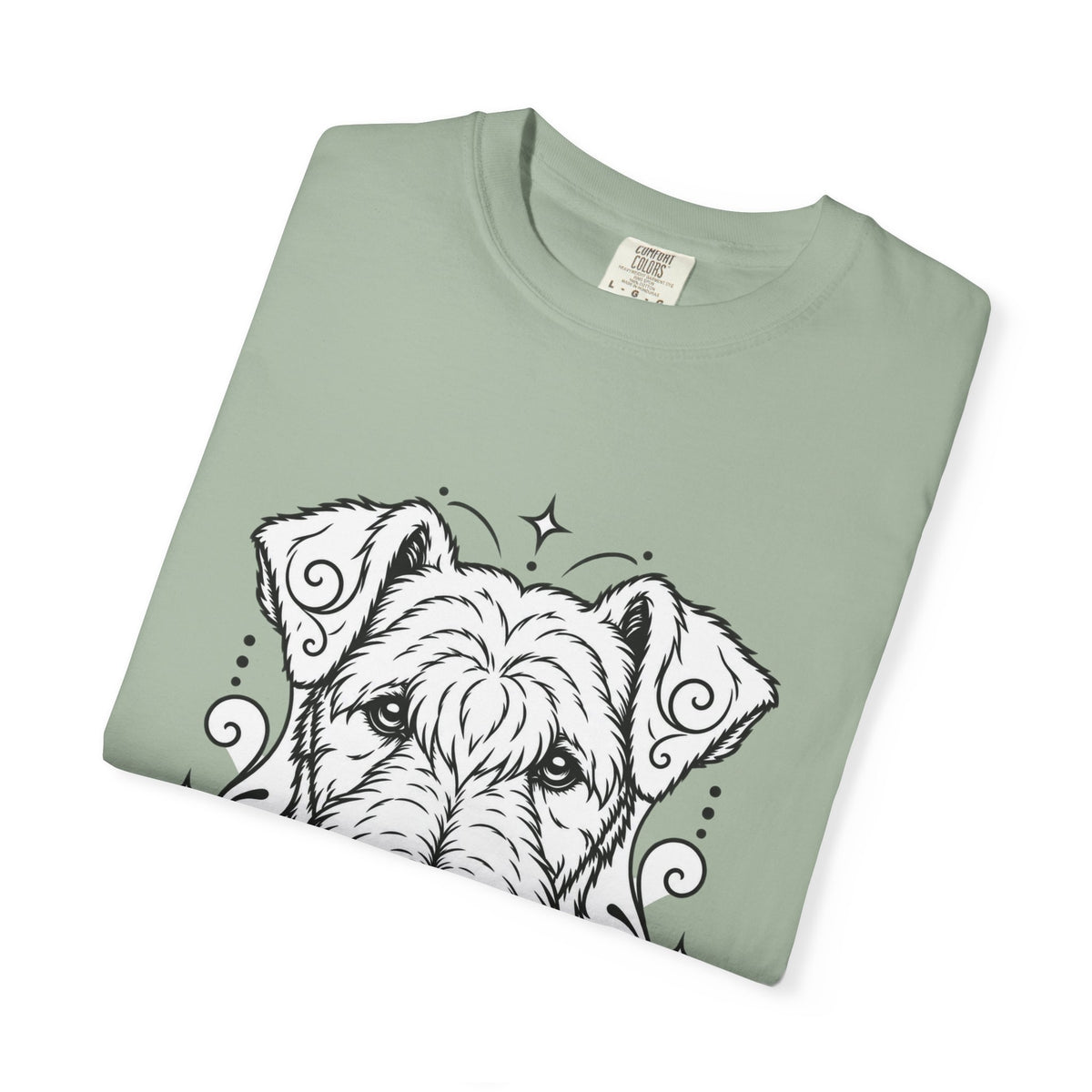 Mystical Lakeland Terrier Line Art T-Shirt — Minimal Dog Portrait Tee