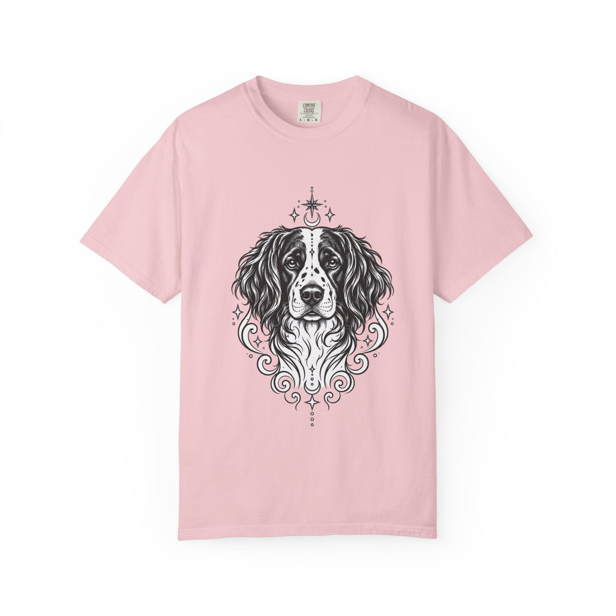 Mystical Stabyhoun Line Art T-Shirt — Minimal Dog Portrait Tee