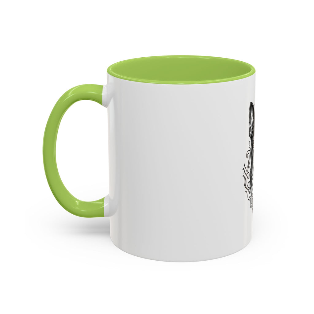 Mystical Boston Terrier  Line Art Accent Coffee Mug – Mystical Dog Portrait 11/15oz