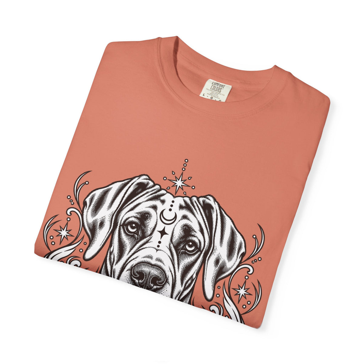 Mystical Wiredhaired Vizsla Line Art T-Shirt — Minimal Dog Portrait Tee