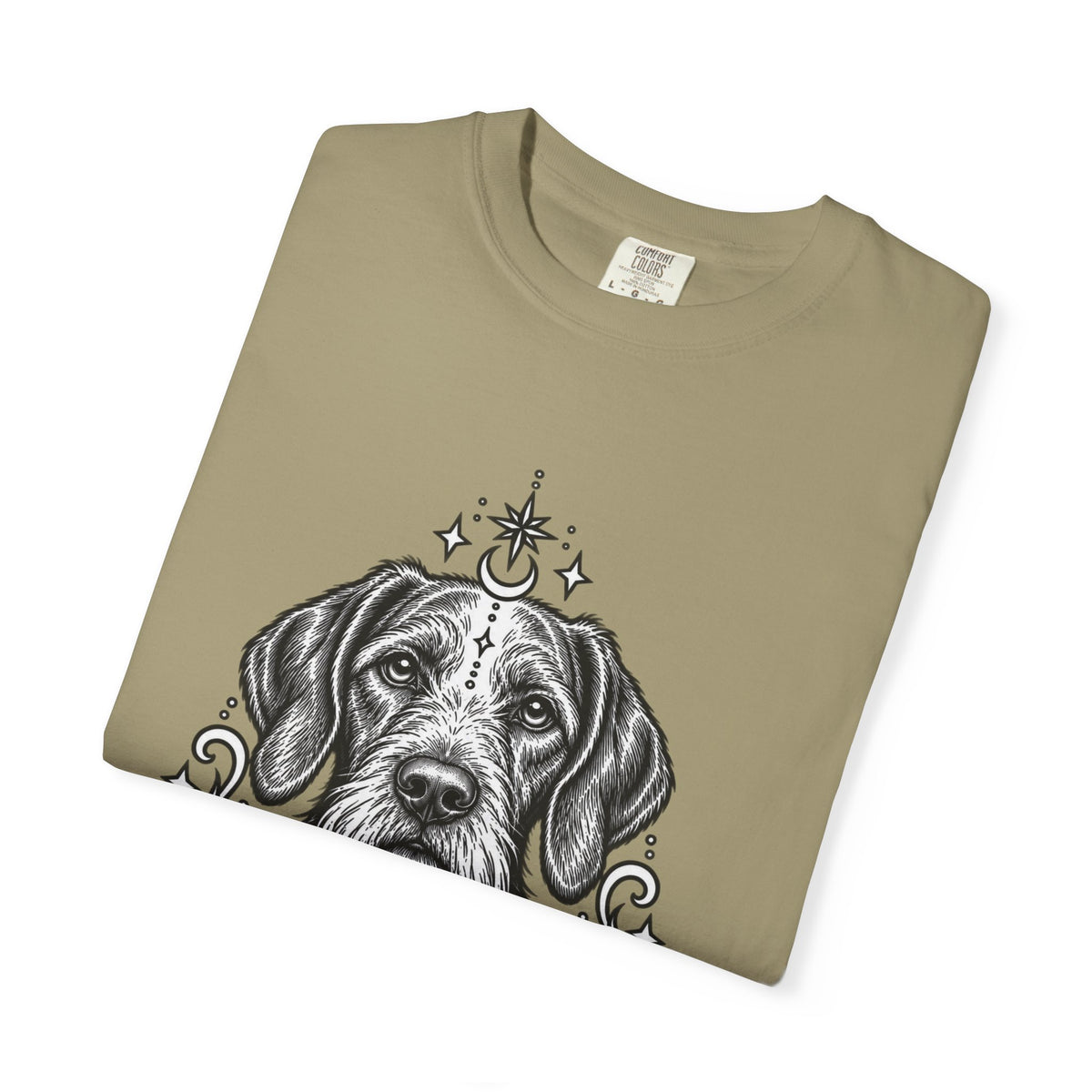 Mystical Wiredhaired Vizsla Line Art T-Shirt — Minimal Dog Portrait Tee