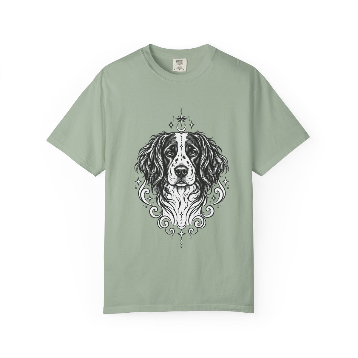 Mystical Stabyhoun Line Art T-Shirt — Minimal Dog Portrait Tee