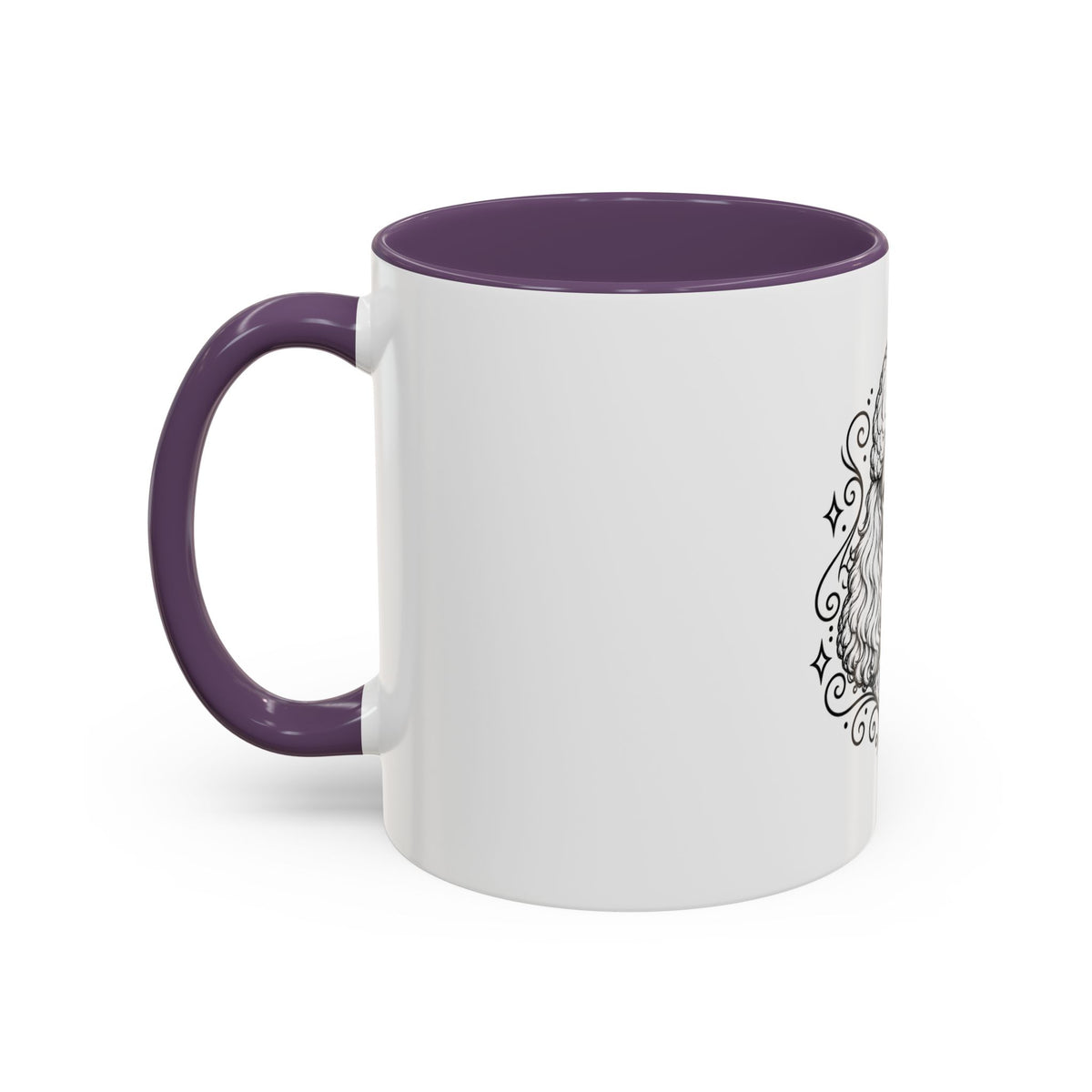 Copy of Mystical Miniature Poodle Line Art Accent Coffee Mug – Mystical Dog Portrait 11/15oz