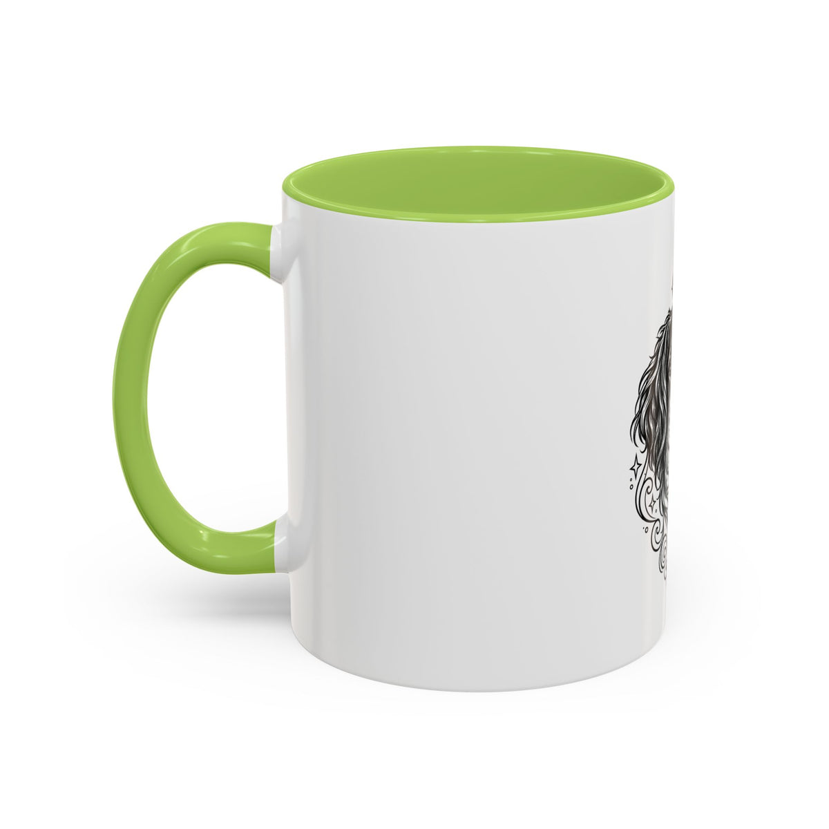 Mystical Stabyhoun Line Art Accent Coffee Mug – Mystical Dog Portrait 11/15oz