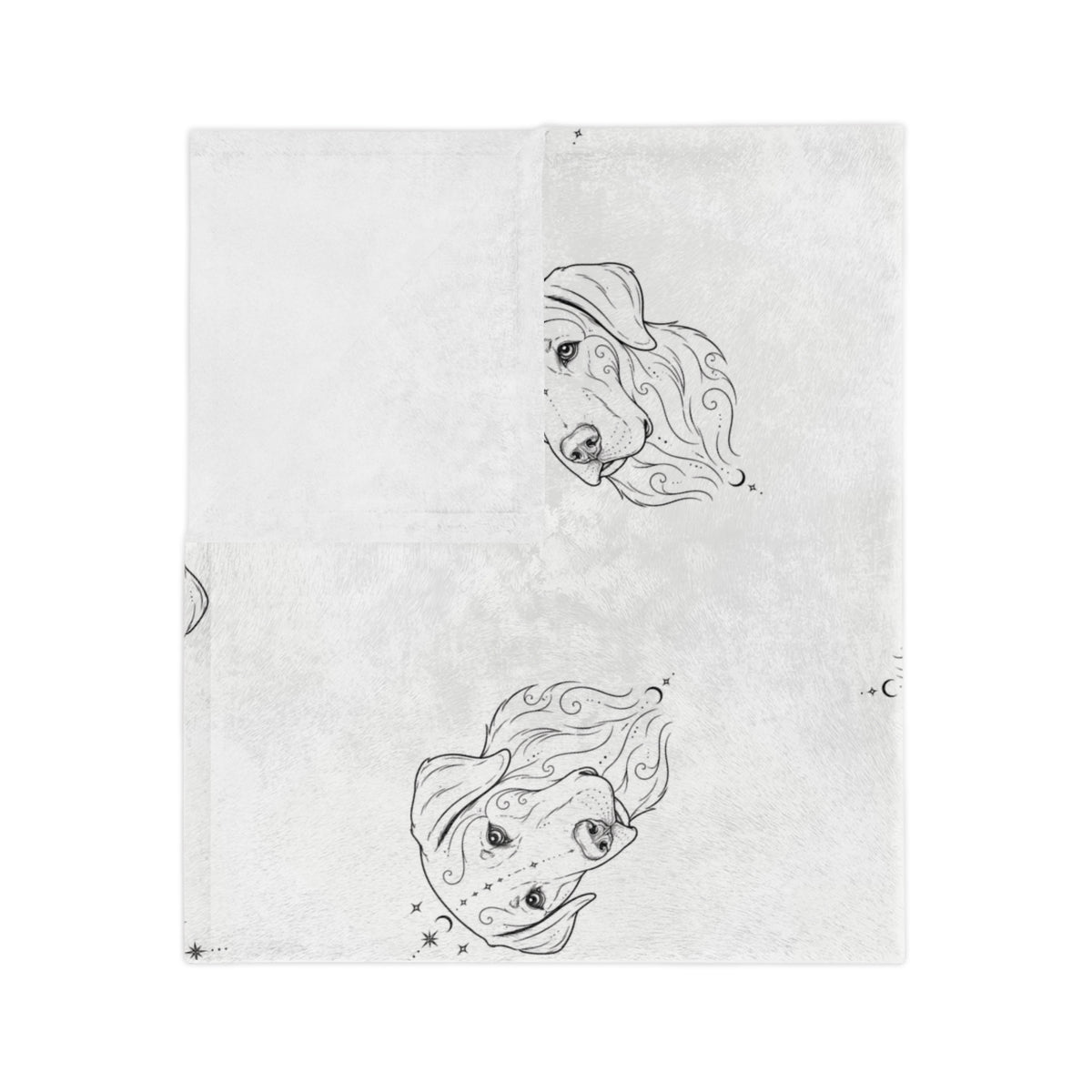 Mystical Labrador Retriever Minimalist Velveteen Microfiber Blanket — Soft Neutral Pet Portrait Throw