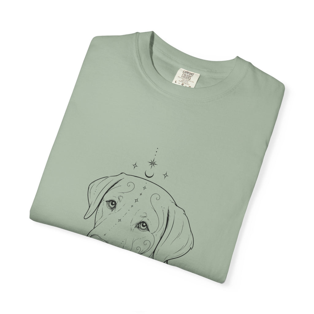 Mystical Labrador Retriever Line Art T-Shirt — Minimal Dog Portrait Tee