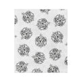Mystical Dalmatian Minimalist Velveteen Microfiber Blanket — Soft Neutral Pet Portrait Throw