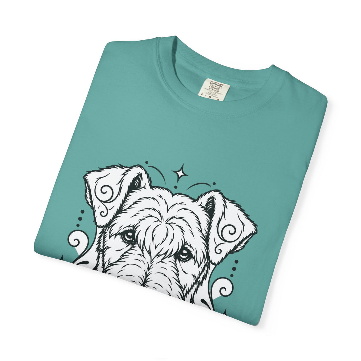 Mystical Lakeland Terrier Line Art T-Shirt — Minimal Dog Portrait Tee