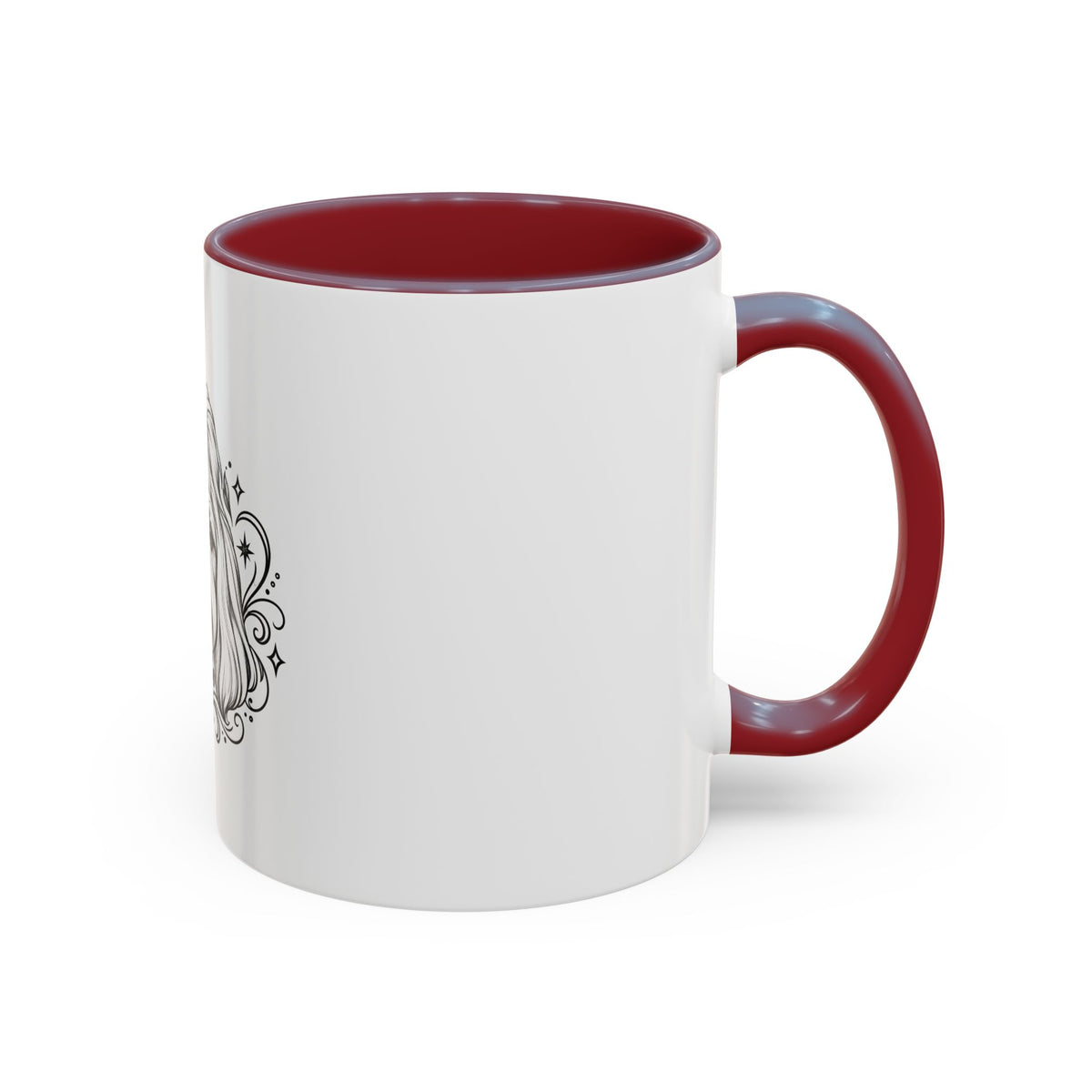 Mystical Shih Tzu Line Art Accent Coffee Mug – Mystical Dog Portrait 11/15oz