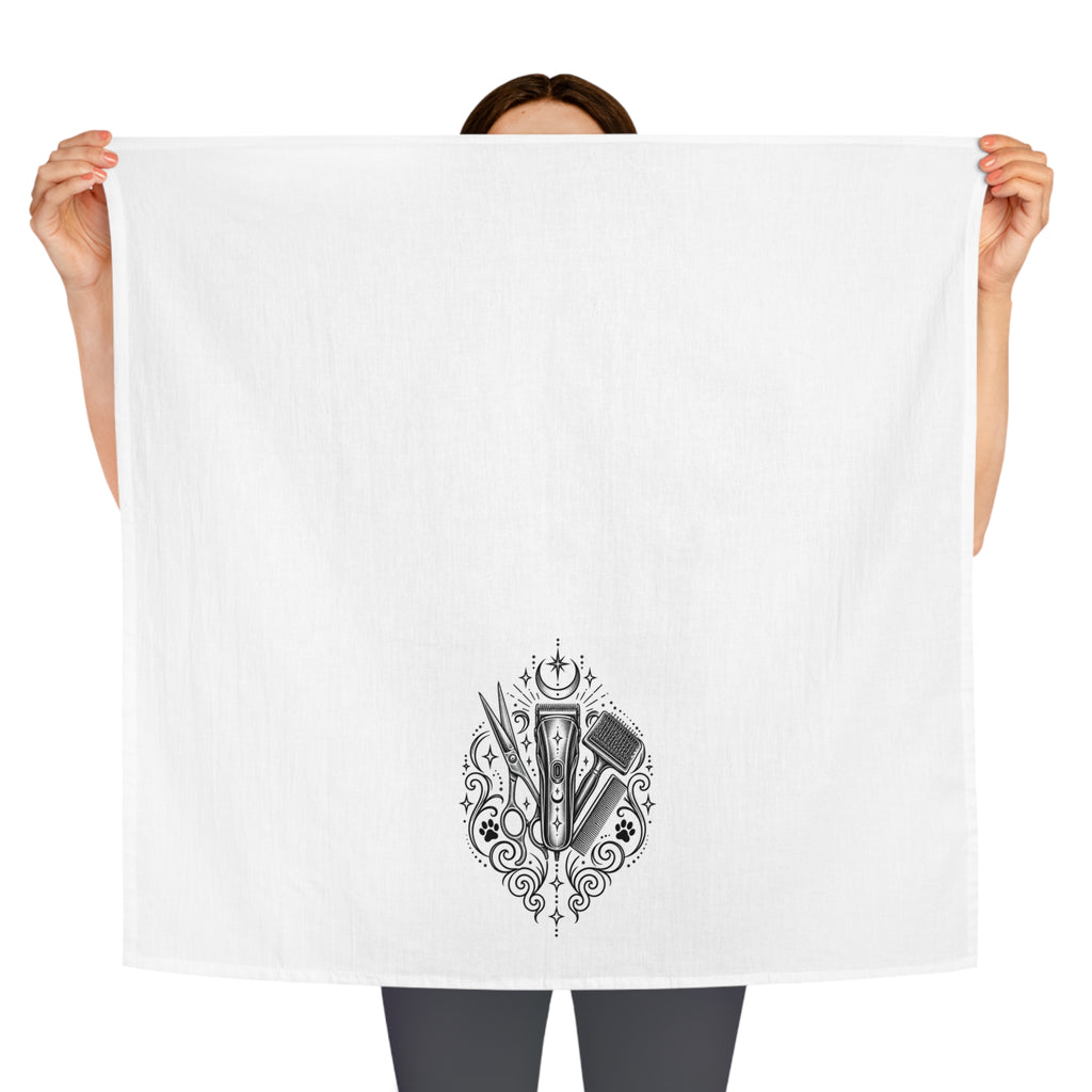Mystical Grooming Tea Towel — Funny Pet Grooming Kitchen Towel