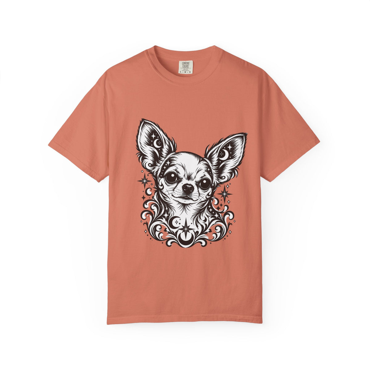 Mystical  Chihuahua SH Line Art T-Shirt — Minimal Dog Portrait Tee