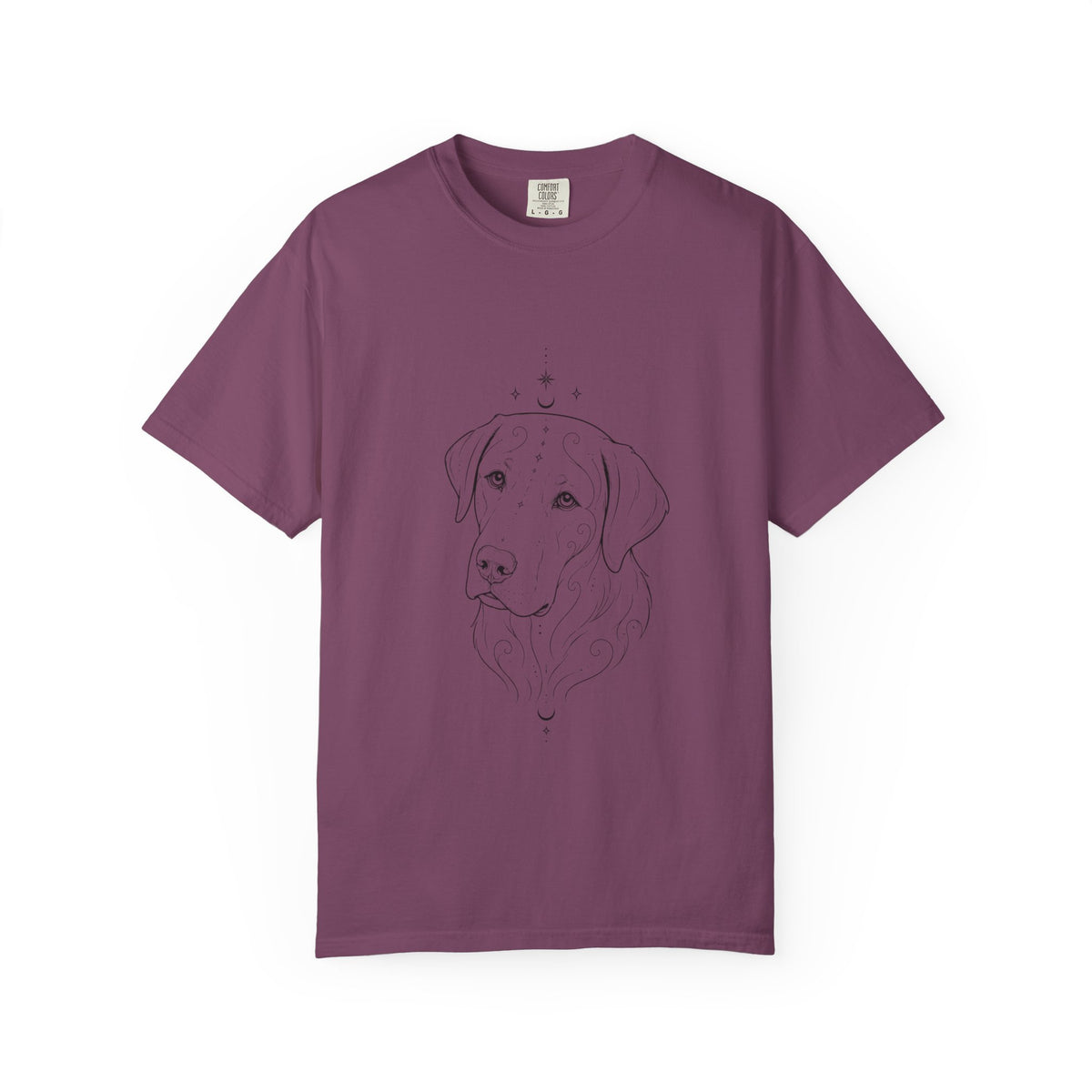 Mystical Labrador Retriever Line Art T-Shirt — Minimal Dog Portrait Tee