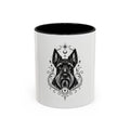 Mystical Scottish Terrier Line Art Accent Coffee Mug – Mystical Dog Portrait 11/15oz